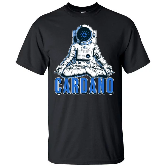 Cardano Mediating Yoga Astronaut Crypto Currency Tall T-Shirt