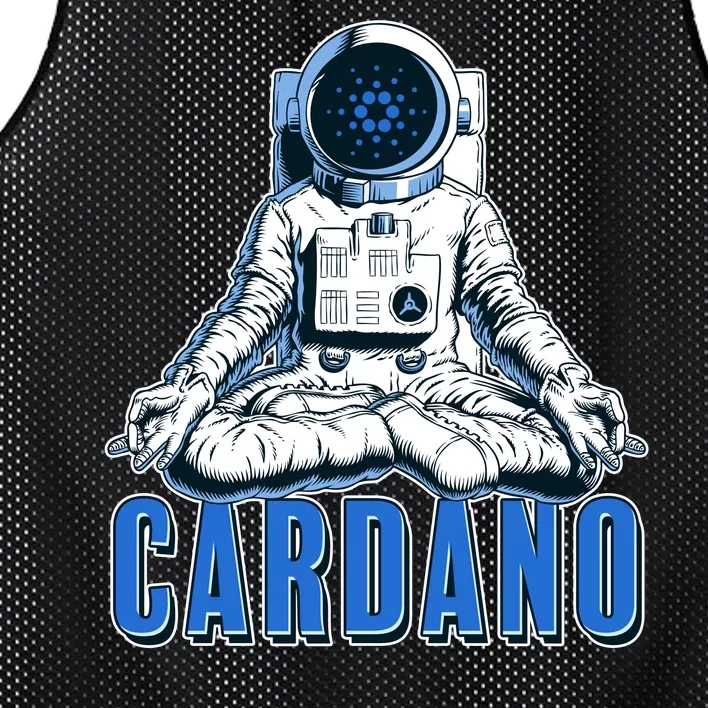 Cardano Mediating Yoga Astronaut Crypto Currency Mesh Reversible Basketball Jersey Tank