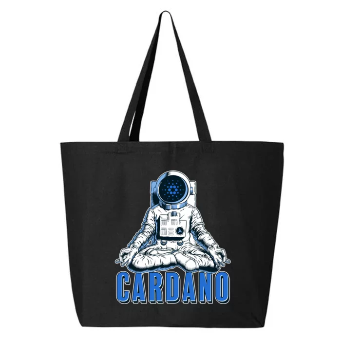 Cardano Mediating Yoga Astronaut Crypto Currency 25L Jumbo Tote