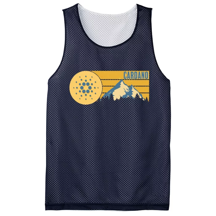 Cardano Vintage Mountains Crypto Currency Mesh Reversible Basketball Jersey Tank