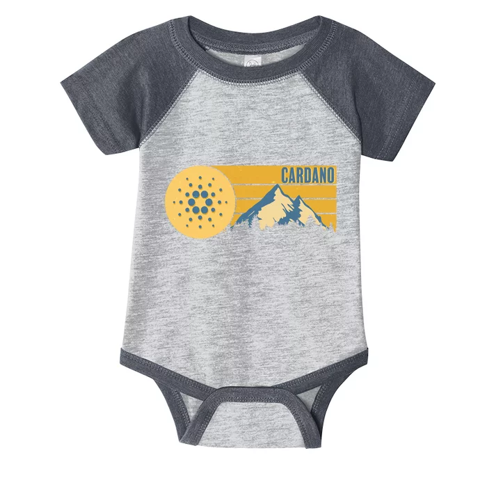 Cardano Vintage Mountains Crypto Currency Infant Baby Jersey Bodysuit