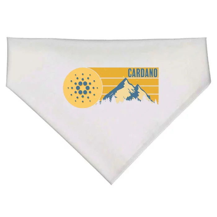 Cardano Vintage Mountains Crypto Currency USA-Made Doggie Bandana