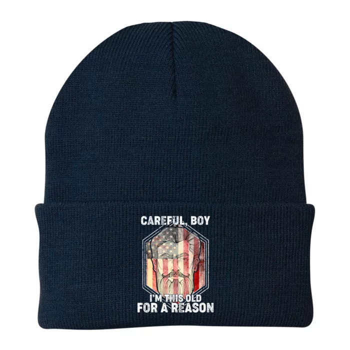 Careful Boy I'm This Old For A Reason Knit Cap Winter Beanie