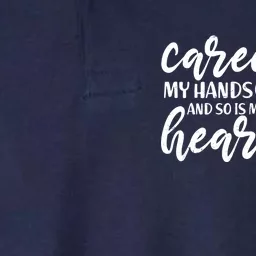 Caregiver My Hands Are Full and So Is My Heart Softstyle Adult Sport Polo