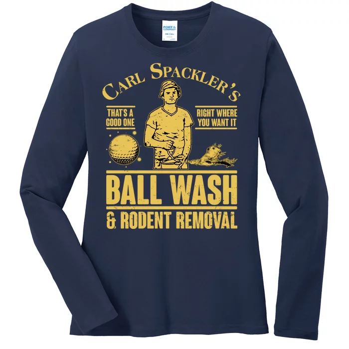 Carl's Spackler's Ball Wash And Rodent Removal Ladies Long Sleeve Shirt