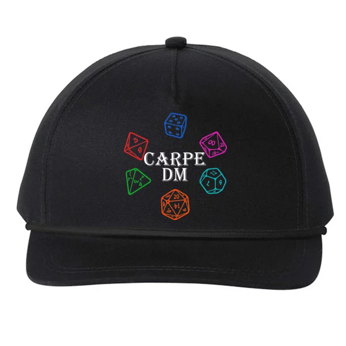 Carpe DM Funny Diem Parody Dice Snapback Five-Panel Rope Hat