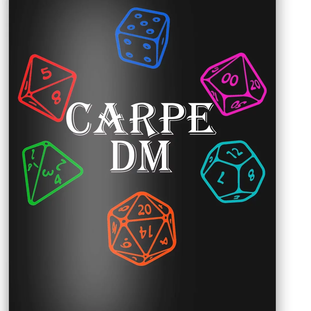 Carpe DM Funny Diem Parody Dice Poster