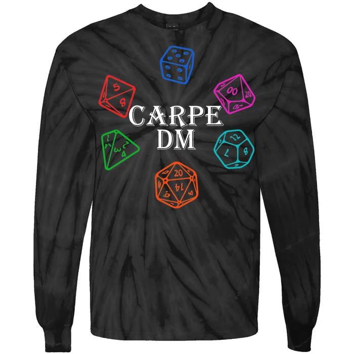 Carpe DM Funny Diem Parody Dice Tie-Dye Long Sleeve Shirt