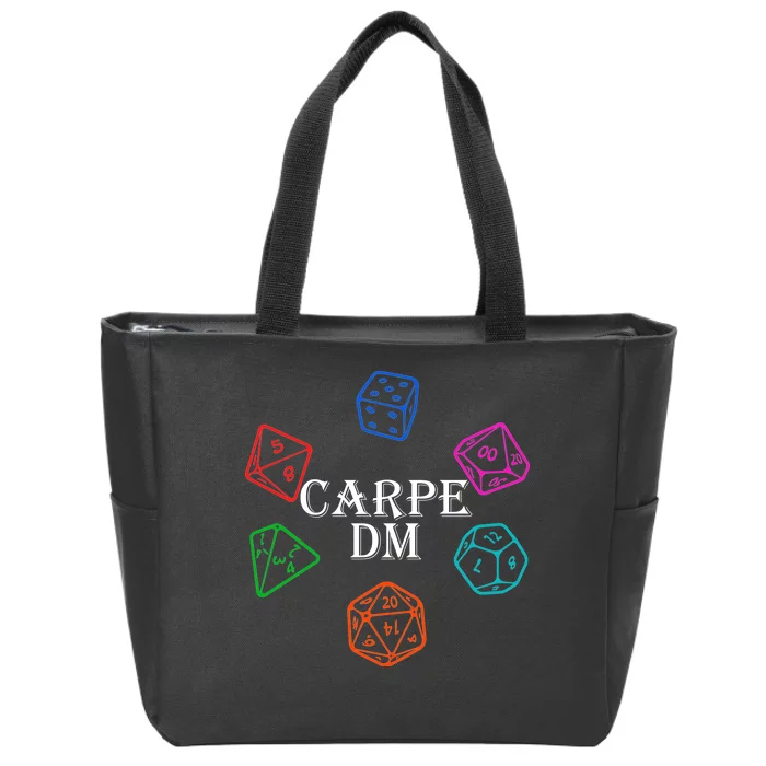 Carpe DM Funny Diem Parody Dice Zip Tote Bag