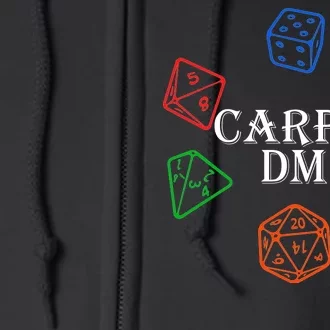 Carpe DM Funny Diem Parody Dice Full Zip Hoodie