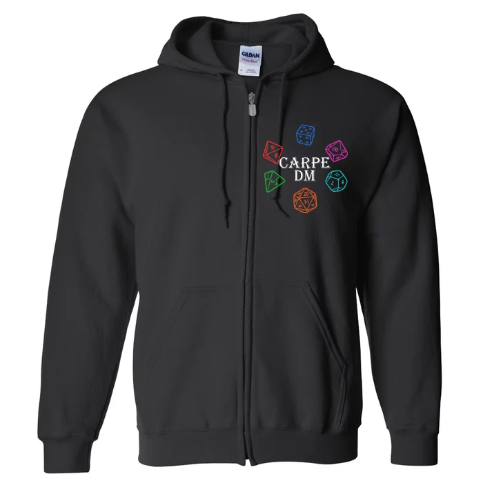 Carpe DM Funny Diem Parody Dice Full Zip Hoodie