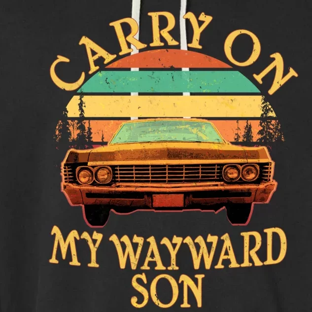 Carry On My Wayward Son Garment-Dyed Fleece Hoodie