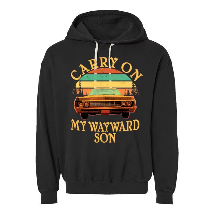 Carry On My Wayward Son Garment-Dyed Fleece Hoodie