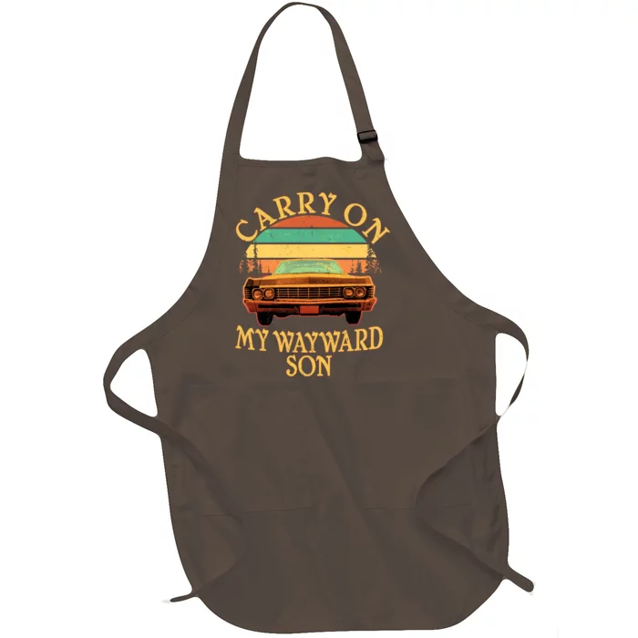 Carry On My Wayward Son Full-Length Apron With Pocket