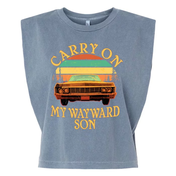 Carry On My Wayward Son Garment-Dyed Women's Muscle Tee