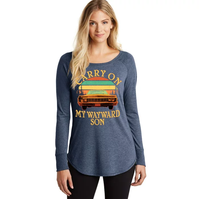 Carry On My Wayward Son Women's Perfect Tri Tunic Long Sleeve Shirt