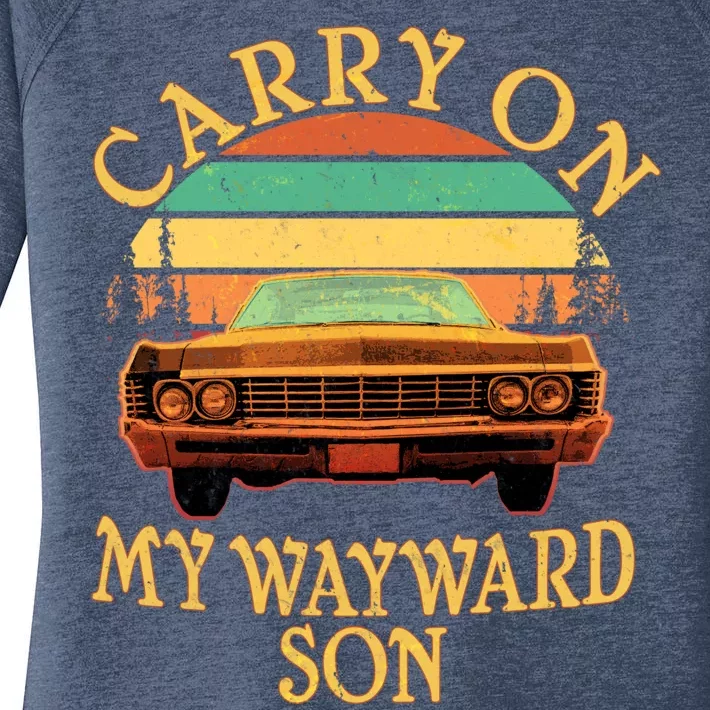 Carry On My Wayward Son Women's Perfect Tri Tunic Long Sleeve Shirt