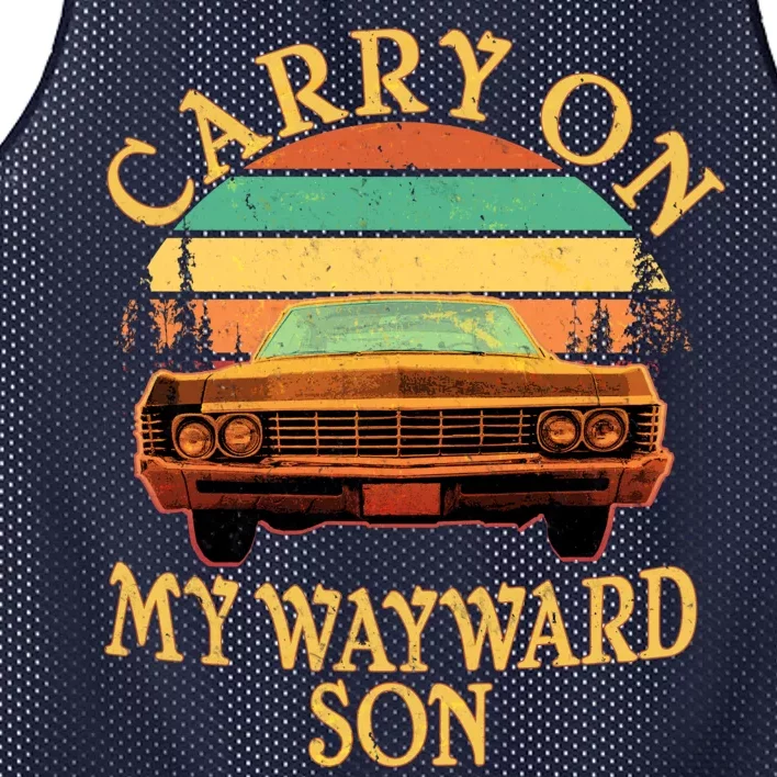 Carry On My Wayward Son Mesh Reversible Basketball Jersey Tank