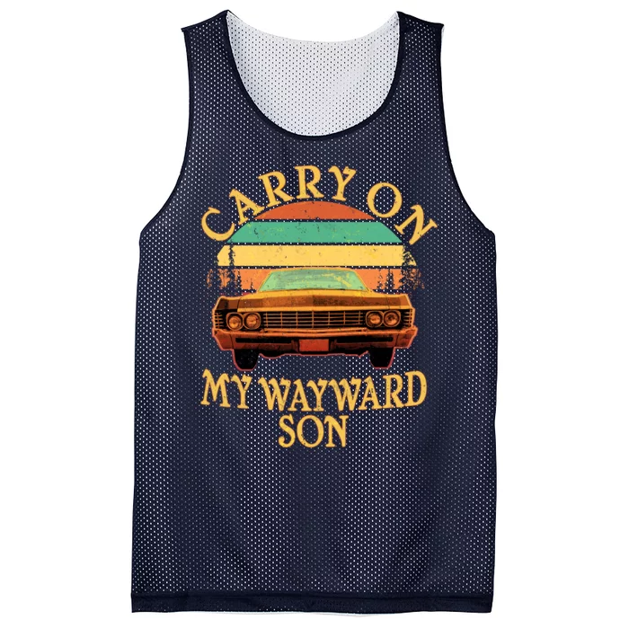 Carry On My Wayward Son Mesh Reversible Basketball Jersey Tank