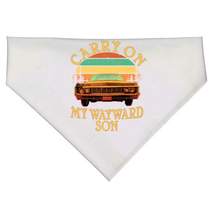 Carry On My Wayward Son USA-Made Doggie Bandana