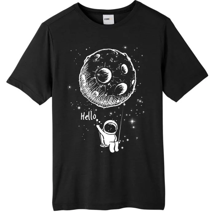 Cartoon Astronaut Moon Swing ChromaSoft Performance T-Shirt