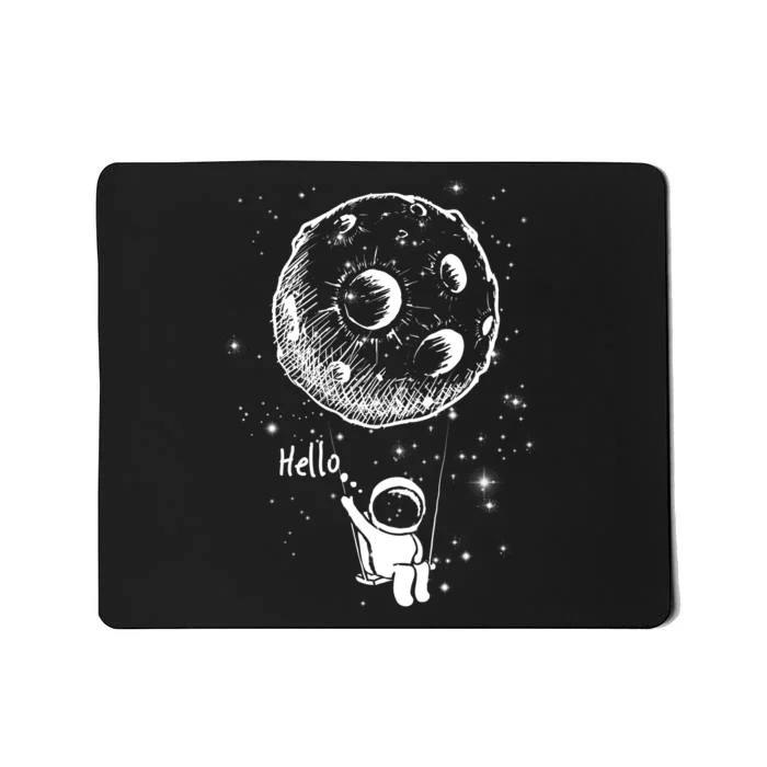 Cartoon Astronaut Moon Swing Mousepad