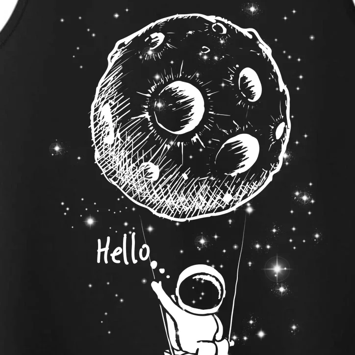 Cartoon Astronaut Moon Swing Performance Tank