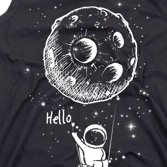 Cartoon Astronaut Moon Swing Tank Top