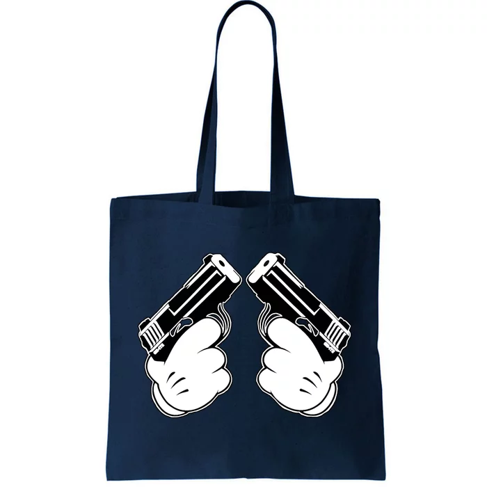 Cartoon Guns Hands Pistol Tote Bag