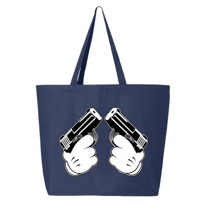 Cartoon Guns Hands Pistol 25L Jumbo Tote