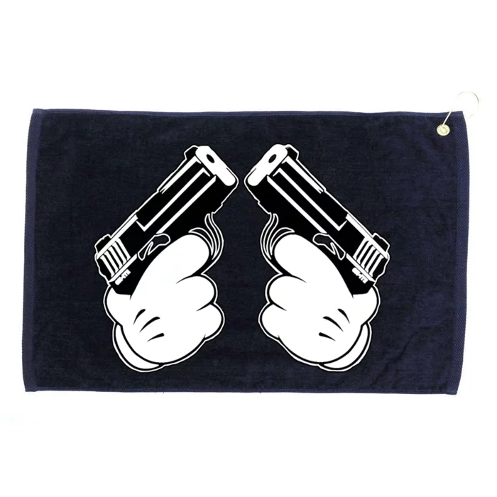 Cartoon Guns Hands Pistol Grommeted Golf Towel