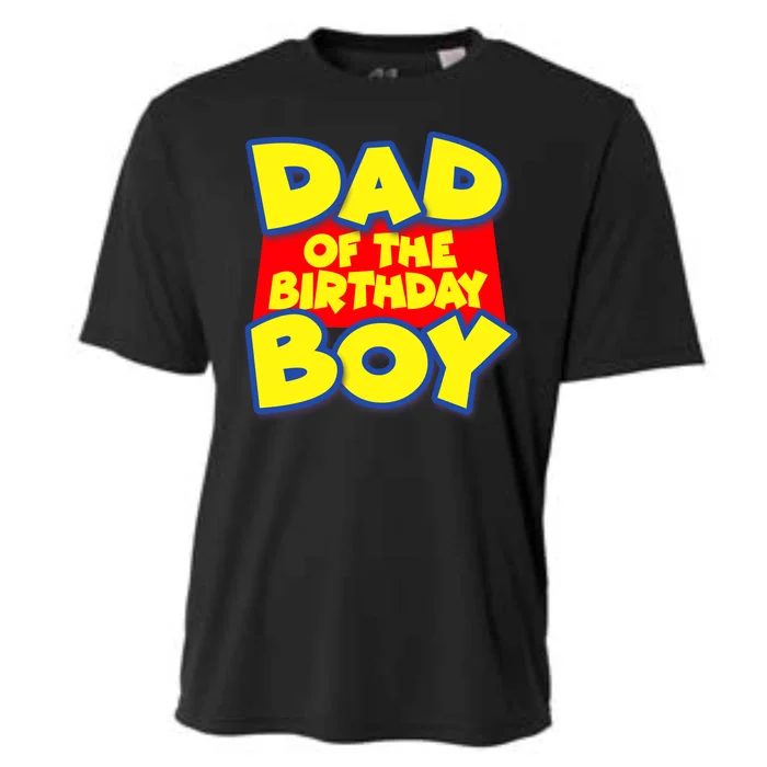 Cartoony Dad of the Birthday Boy Cooling Performance Crew T-Shirt