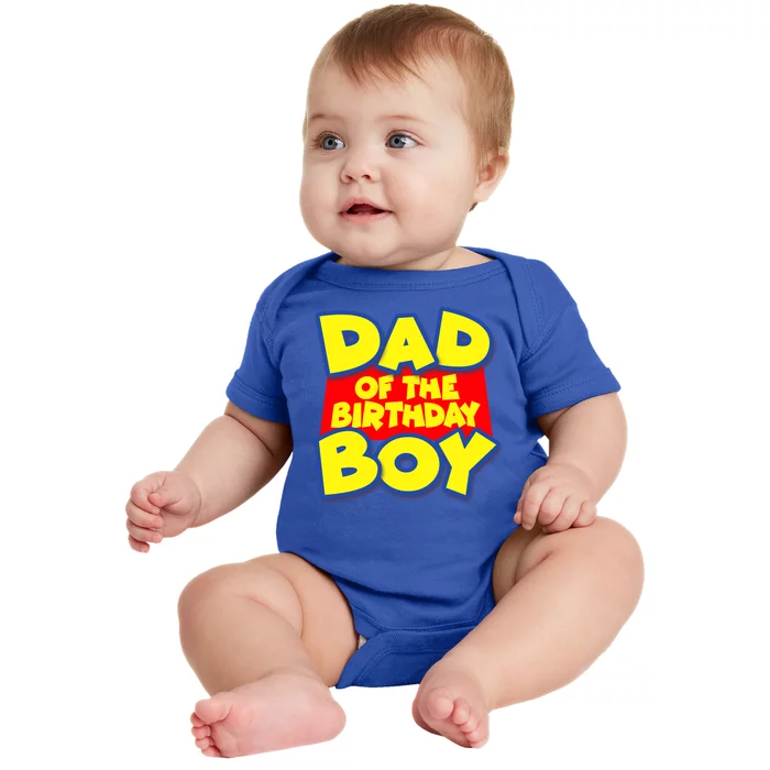 Cartoony Dad of the Birthday Boy Baby Bodysuit