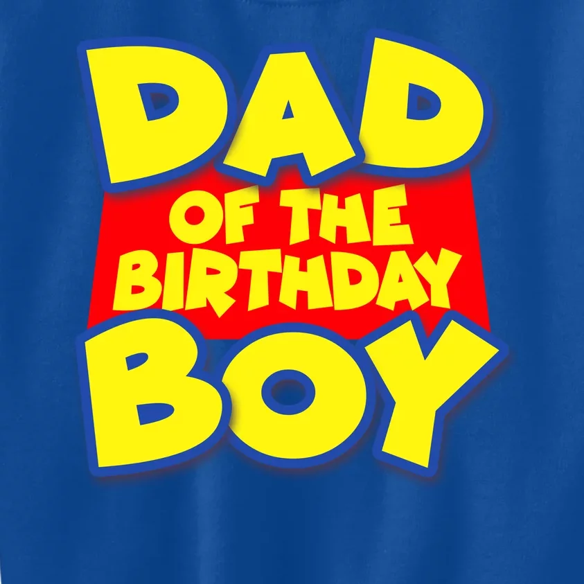 Cartoony Dad of the Birthday Boy Kids Sweatshirt