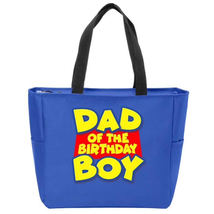 Cartoony Dad of the Birthday Boy Zip Tote Bag