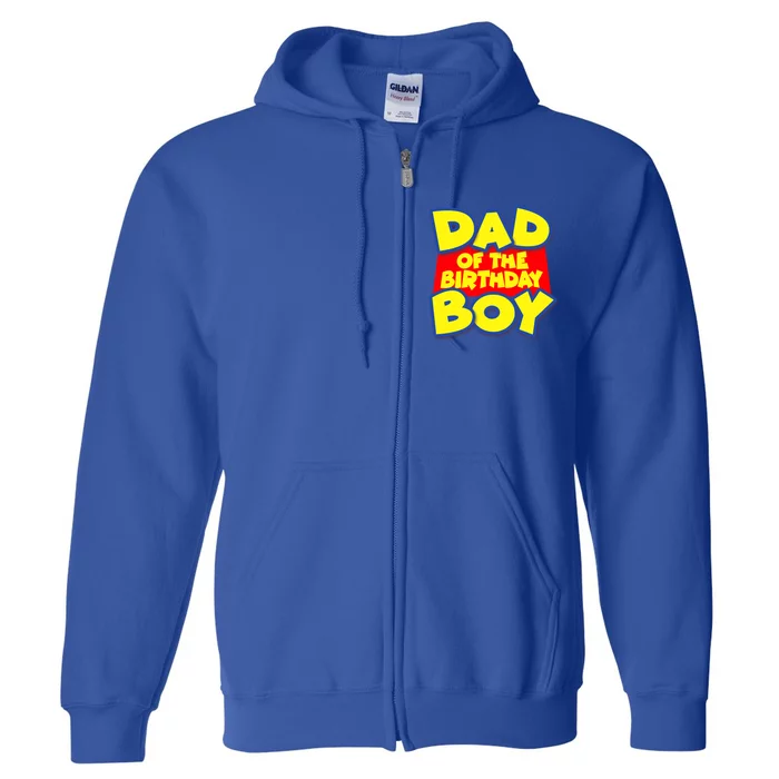 Cartoony Dad of the Birthday Boy Full Zip Hoodie