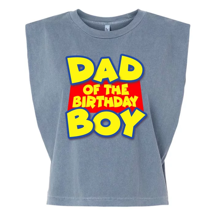 Cartoony Dad of the Birthday Boy Garment-Dyed Women's Muscle Tee