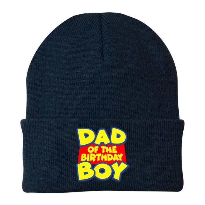 Cartoony Dad of the Birthday Boy Knit Cap Winter Beanie