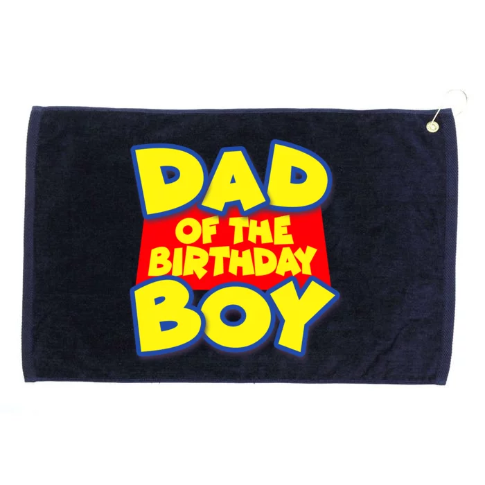 Cartoony Dad of the Birthday Boy Grommeted Golf Towel