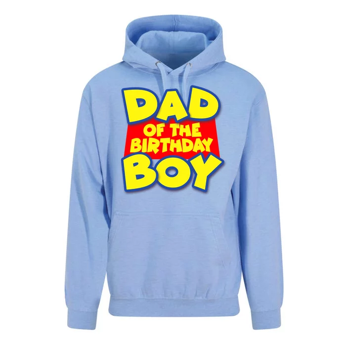 Cartoony Dad of the Birthday Boy Unisex Surf Hoodie