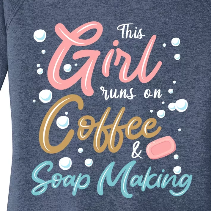 Coffee And Soap Making Soap Maker Gift Women's Perfect Tri Tunic Long Sleeve Shirt