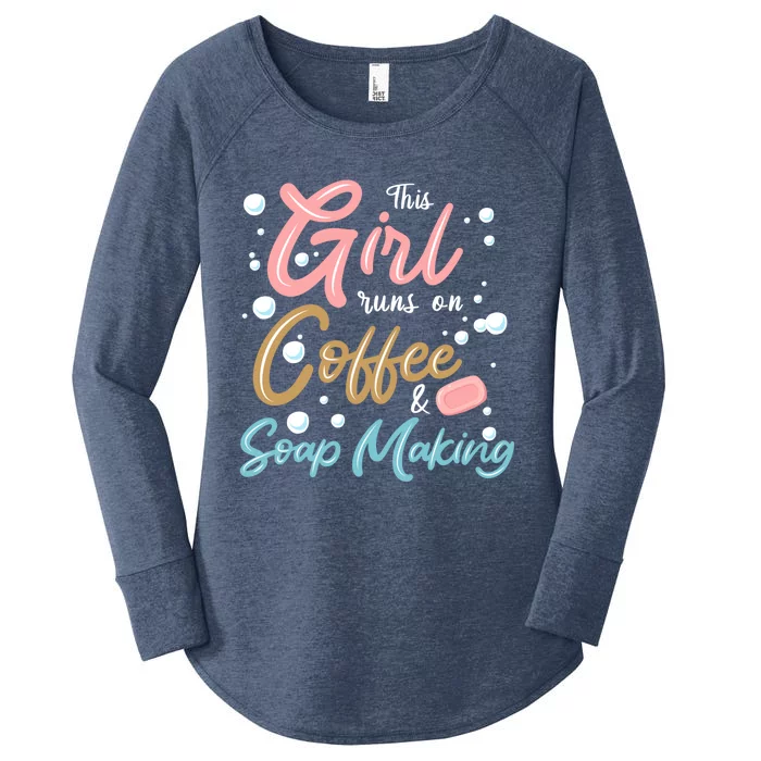 Coffee And Soap Making Soap Maker Gift Women's Perfect Tri Tunic Long Sleeve Shirt