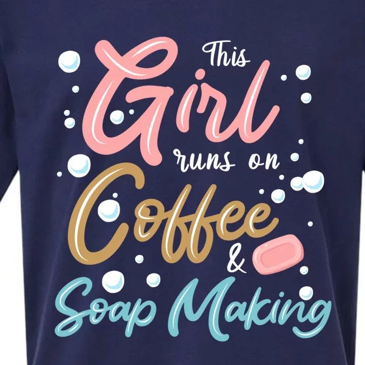 Coffee And Soap Making Soap Maker Gift Sueded Cloud Jersey T-Shirt