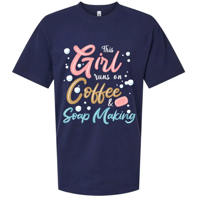 Coffee And Soap Making Soap Maker Gift Sueded Cloud Jersey T-Shirt