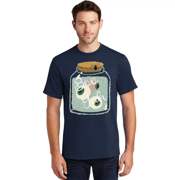 Cute And Spooky Halloween Eyes Spiders Boo Yah Tall T-Shirt