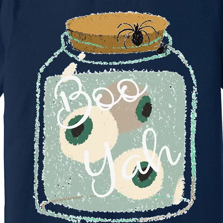 Cute And Spooky Halloween Eyes Spiders Boo Yah Premium T-Shirt