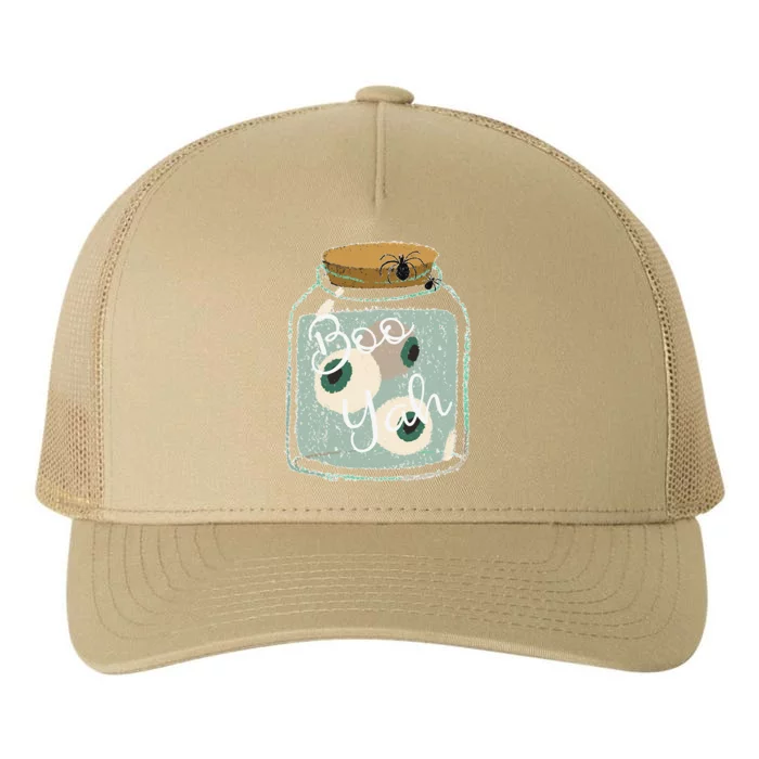 Cute And Spooky Halloween Eyes Spiders Boo Yah Yupoong Adult 5-Panel Trucker Hat