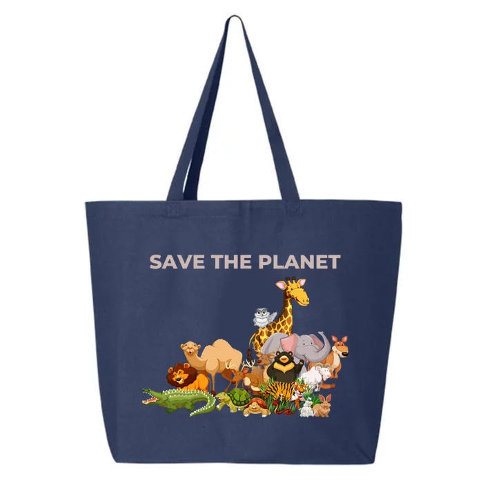 Cute Animals Save The Planet Gift 25L Jumbo Tote