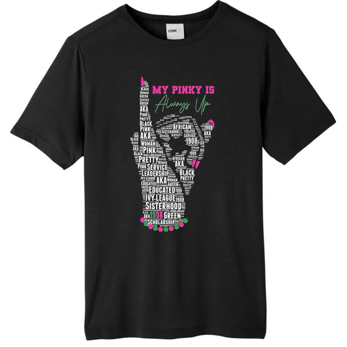 Cool AKA Sorority My Pinky Is Always Up Word Art ChromaSoft Performance T-Shirt