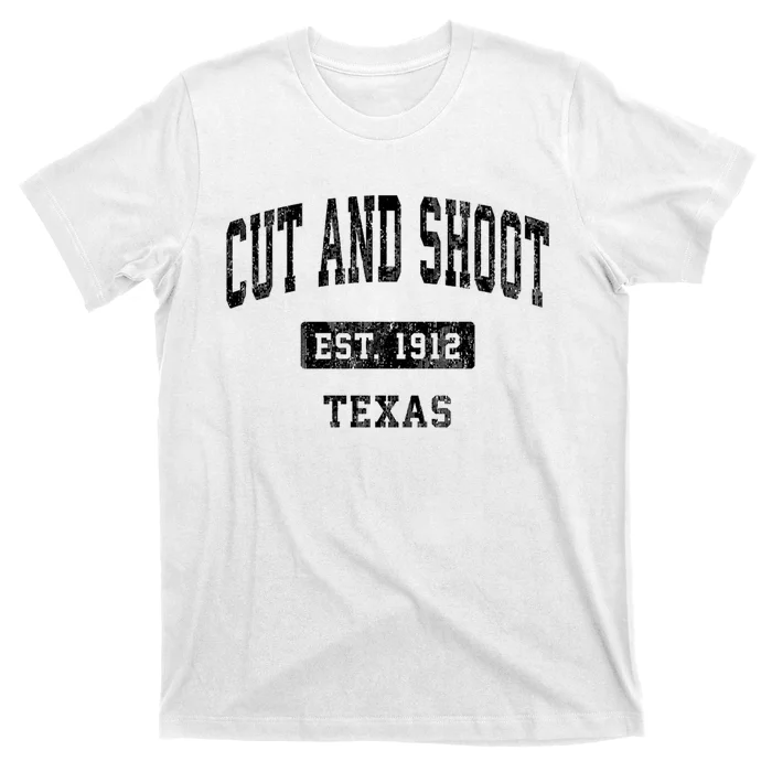 Cut And Shoot Texas Tx Vintage Sports Established Design T-Shirt